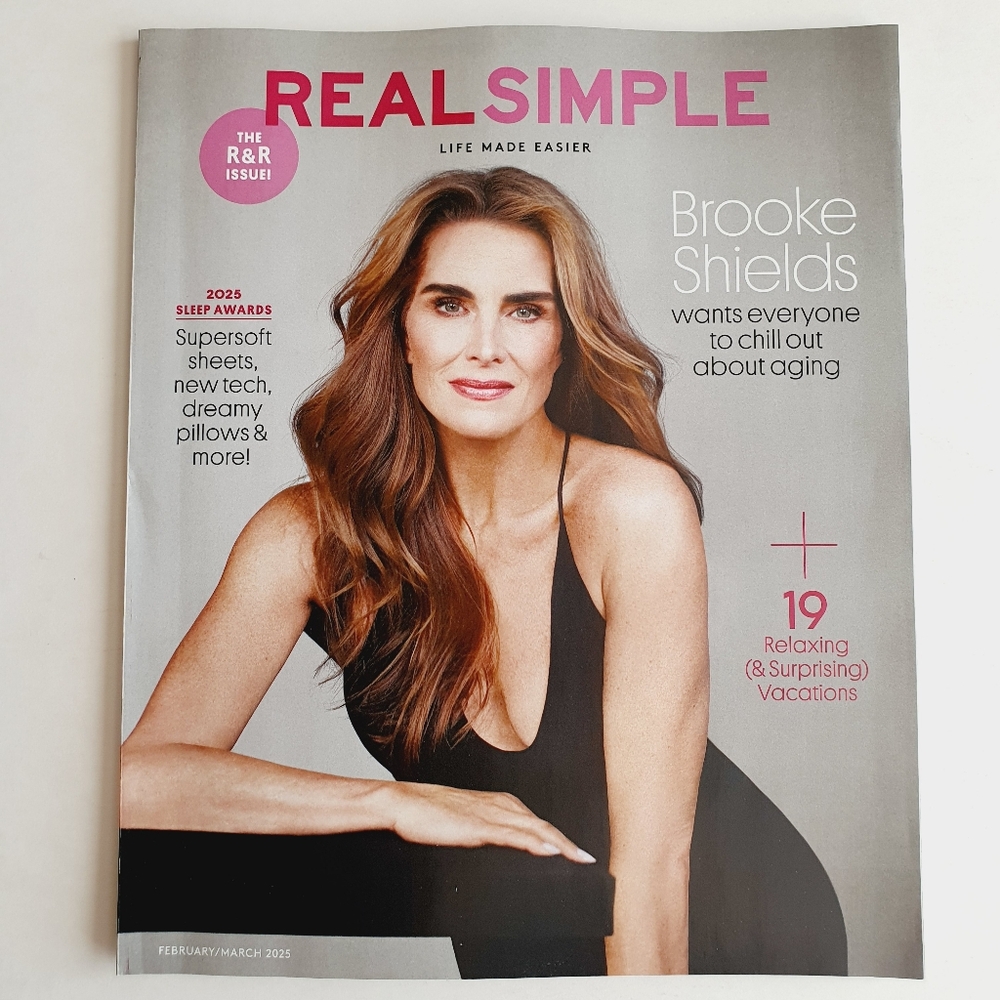 Real Simple Magazine February March 2025 Brooke Shields Sleep Awards